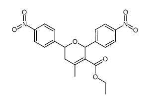 2,6-bis(4-nitrophenyl)-3-(ethoxycarbonyl)-4-methyl-5,6-dihydro-α-pyran结构式