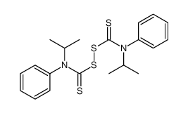 [phenyl(propan-2-yl)carbamothioyl]sulfanyl N-phenyl-N-propan-2-ylcarbamodithioate结构式