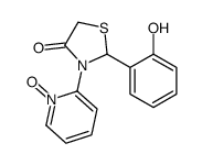 2-(2-hydroxyphenyl)-3-(1-oxidopyridin-1-ium-2-yl)-1,3-thiazolidin-4-one Structure