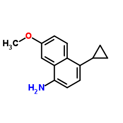 4-Cyclopropyl-7-methoxy-1-naphthalenamine结构式