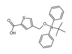 4-({[tert-butyl(diphenyl)silyl]oxy}methyl)thiophene-2-carboxylic acid Structure