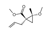 1-Allyl-t-2-methoxy-c-2-methyl-r-1-cyclopropancarbonsaeure-methylester结构式