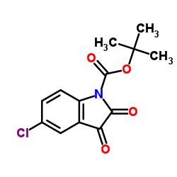 2-Methyl-2-propanyl 5-chloro-2,3-dioxo-1-indolinecarboxylate结构式
