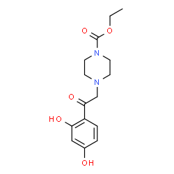 ethyl 4-[2-(2,4-dihydroxyphenyl)-2-oxoethyl]piperazine-1-carboxylate Structure