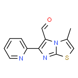 3-METHYL-6-(2-PYRIDINYL)IMIDAZO[2,1-B]THIAZOLE-5-CARBOXALDEHYDE结构式
