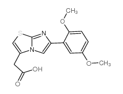 [6-(2,5-dimethoxy-phenyl)-imidazo[2,1-b]thiazol-3-yl]-acetic acid Structure