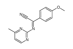 4-methoxy-N-(4-methylpyrimidin-2-yl)benzimidoyl cyanide Structure