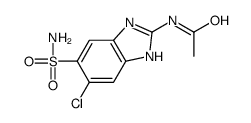 N-(5-chloro-6-sulfamoyl-1H-benzimidazol-2-yl)acetamide结构式