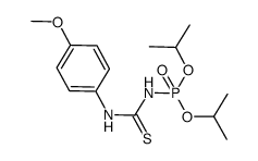 N-(diisopropoxyphosphoryl)-N'-(p-methoxyphenyl)thiocarbamide结构式