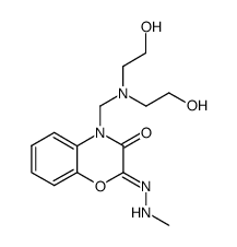 4-{[Bis-(2-hydroxy-ethyl)-amino]-methyl}-2-(methyl-hydrazono)-4H-benzo[1,4]oxazin-3-one结构式
