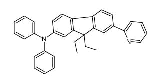 9,9-diethyl-N,N-diphenyl-7-pyridin-2-ylfluoren-2-amine结构式
