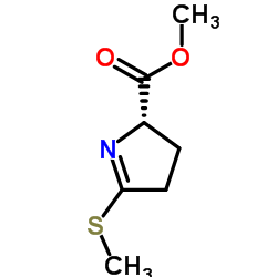 (S)-5-(甲硫基)-3,4-二氢-2H-吡咯-2-羧酸甲酯结构式