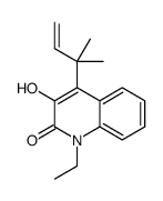 1-ethyl-3-hydroxy-4-(2-methylbut-3-en-2-yl)quinolin-2-one Structure