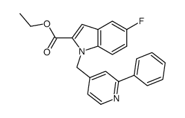 ethyl 5-fluoro-1-[(2-phenylpyrid-4-yl)methyl]-1H-indole-2-carboxylate Structure