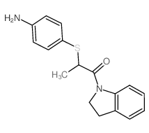 (4-{[2-(2,3-Dihydro-1H-indol-1-yl)-1-methyl-2-oxoethyl]thio}phenyl)amine结构式
