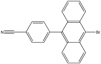 4-(10-bromoanthracen-9-yl)benzonitrile Structure