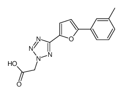 2-[5-[5-(3-methylphenyl)furan-2-yl]tetrazol-2-yl]acetic acid结构式