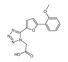 2-[5-[5-(2-methoxyphenyl)furan-2-yl]tetrazol-1-yl]acetic acid结构式