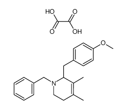 ()-2-[(p-anisyl)methyl]-1-benzyl-1,2,5,6-tetrahydro-3,4-dimethylpyridinium hydrogen oxalate structure