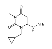 1-(cyclopropylmethyl)-6-hydrazinyl-3-methylpyrimidine-2,4(1H,3H)-dione结构式