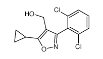 [5-环丙基-3-(2,6-二氯苯基)-4-异噁唑基]甲醇结构式
