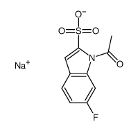 sodium 1-acetyl-6-fluoro-1H-indole-2-sulfonate Structure