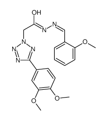 2-[5-(3,4-dimethoxyphenyl)tetrazol-2-yl]-N-[(E)-(2-methoxyphenyl)methylideneamino]acetamide Structure