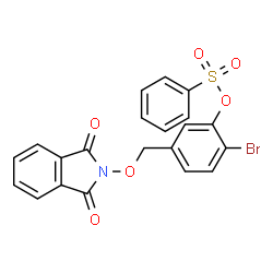 1H-Isoindole-1,3(2H)-dione, 2-[[4-bromo-3-[(benzenesulfonyl)oxy]phenyl ]methoxy]- picture