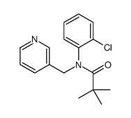 N-(2-chlorophenyl)-2,2-dimethyl-N-(pyridin-3-ylmethyl)propanamide结构式