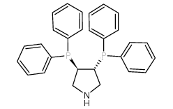 (3r,4r)-(+)-bis(diphenylphosphino)pyrrolidine结构式