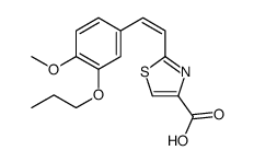 2-[(E)-2-(4-methoxy-3-propoxyphenyl)ethenyl]-1,3-thiazole-4-carboxylic acid Structure