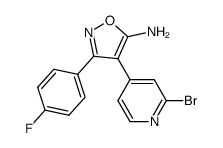 5-amino-4-(2-bromopyridin-4-yl)-3-(4-fluorophenyl)isoxazole Structure