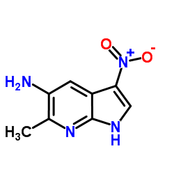 6-Methyl-3-nitro-1H-pyrrolo[2,3-b]pyridin-5-amine structure