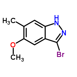 3-Bromo-5-methoxy-6-methyl-1H-indazole结构式