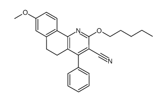8-methoxy-2-pentyloxy-4-phenyl-5,6-dihydrobenzo[h]quinoline-3-carbonitrile结构式