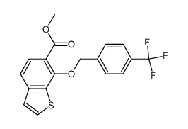 7-(4-trifluoromethyl-benzyloxy)-benzo[b]thiophene-6-carboxylic acid methyl ester结构式