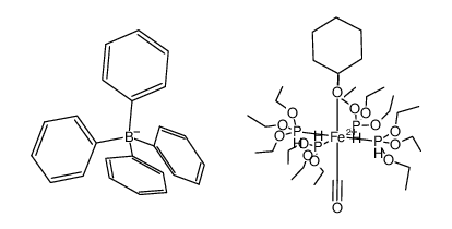 trans-[Fe(CO)(C5H10)CO(P(OEt)3)4](BPh4)2结构式