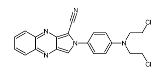 2-{4-[bis-(2-chloro-ethyl)-amino]-phenyl}-2H-pyrrolo[3,4-b]quinoxaline-1-carbonitrile结构式