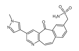 1-[3-(1-methyl-1H-pyrazol-4-yl)-5-oxo-5H-benzo[4,5]cyclohepta[1,2-b]pyridin-7-yl]methanesulfonamide Structure
