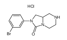 2-(3-bromophenyl)hexahydroimidazo[1,5-a]pyrazin-3(2H)-one hydrochloride Structure