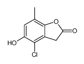 4-chloro-5-hydroxy-7-methyl-3H-benzofuran-2-one结构式