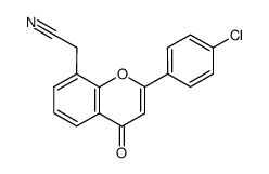 2-(2-(4-chlorophenyl)-4-oxo-4H-chromen-8-yl)acetonitrile结构式