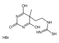 2-(5-methyl-2,4,6-trioxo-1,3-diazinan-5-yl)ethylthiourea,hydrobromide Structure