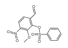 2-Hydroxy-3-methoxy-4-nitrobenzaldehyde Benzenesulfonate Structure