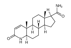 3-Oxo-4-aza-5alpha-androst-1-ene-17beta-carboxamide结构式