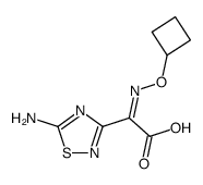 (5-Amino-[1,2,4]thiadiazol-3-yl)-[(Z)-cyclobutoxyimino]-acetic acid结构式