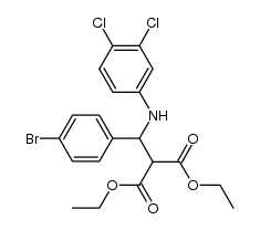 diethyl 2-((4-bromophenyl)((3,4-dichlorophenyl)amino)methyl)malonate结构式