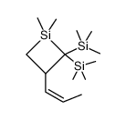 1,1-Dimethyl-2,2-bis(trimethylsilyl)-3-(cis-1'-methylvinyl)-1-silacyclobutan Structure