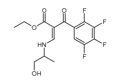 ethyl 2-(2,3,4,5-tetrafluorobenzoyl)-3-(1-hydroxyprop-2-ylamino)acrylate Structure