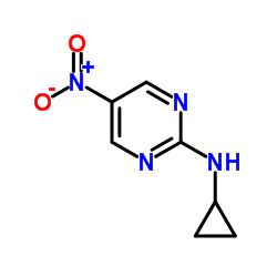 N-Cyclopropyl-5-nitro-2-pyrimidinamine Structure